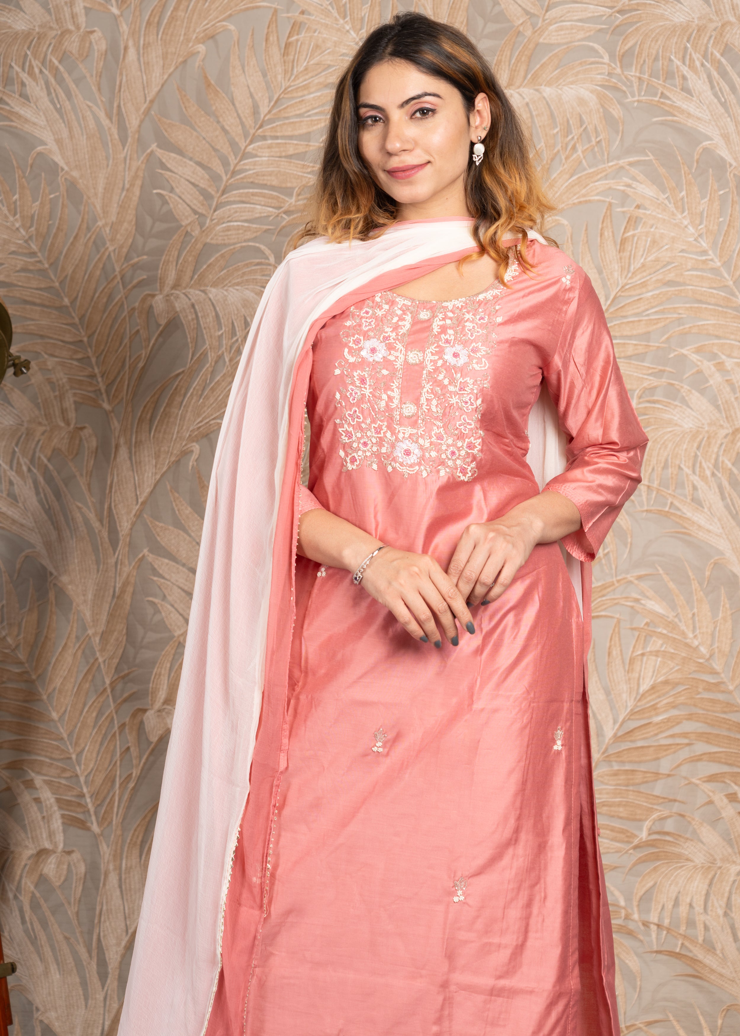 Gajri A-Line Straight Kurta Set