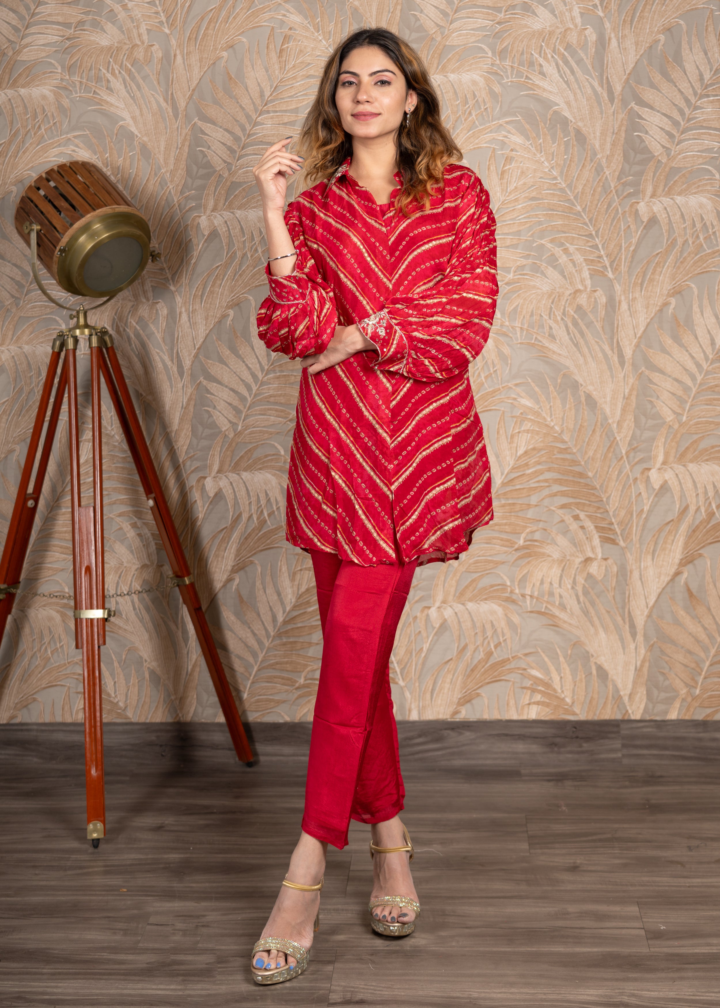 Rani Cord Set with Collar Work