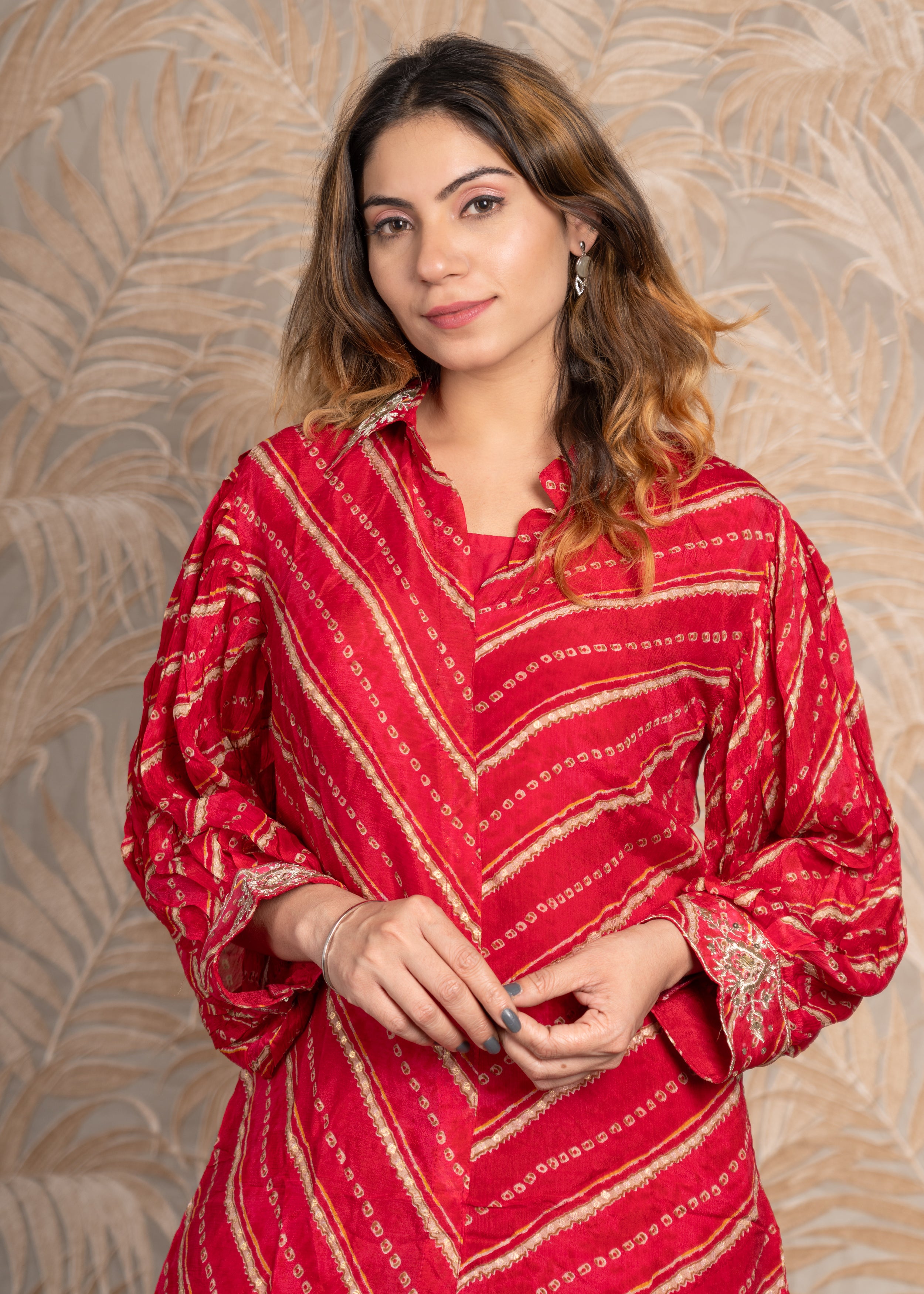 Rani Cord Set with Collar Work