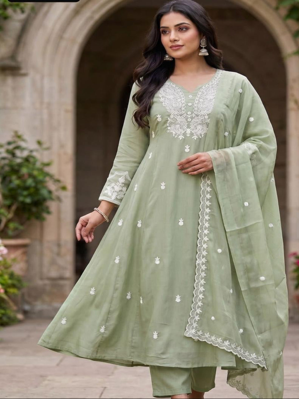 Meher Sage Green Kurta Set